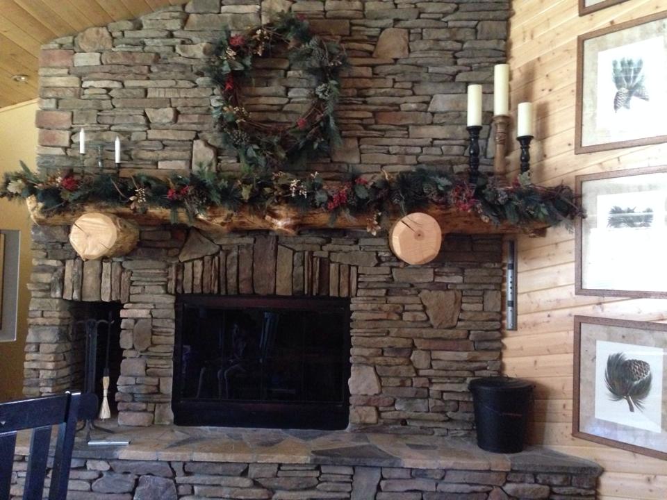 big bear cabin fireplace