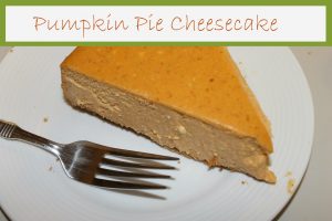 slice of pumpkin pie cheesecake
