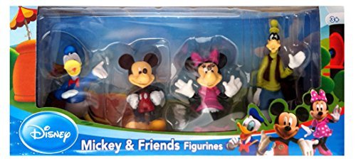 mickey and friends figurines perfect for a Disney themed DIY Thanksgiving kids table decor!