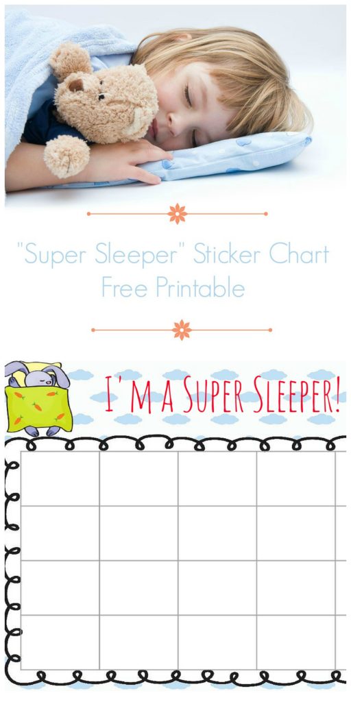 super sleeper free printable bedtime reward chart