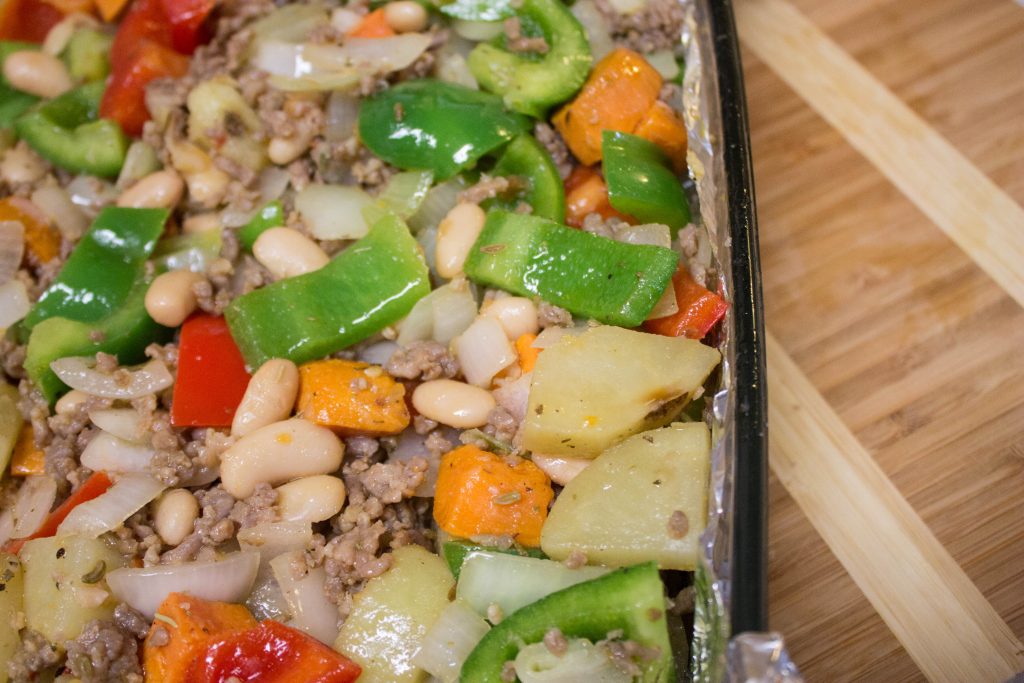 italian sausage and vegetables bake recipe